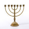 Kandelabrar, 2 st, mässing, "Menorah", högsta 29 cm
