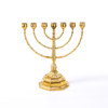 Kandelabrar, 2 st, mässing, "Menorah", högsta 29 cm