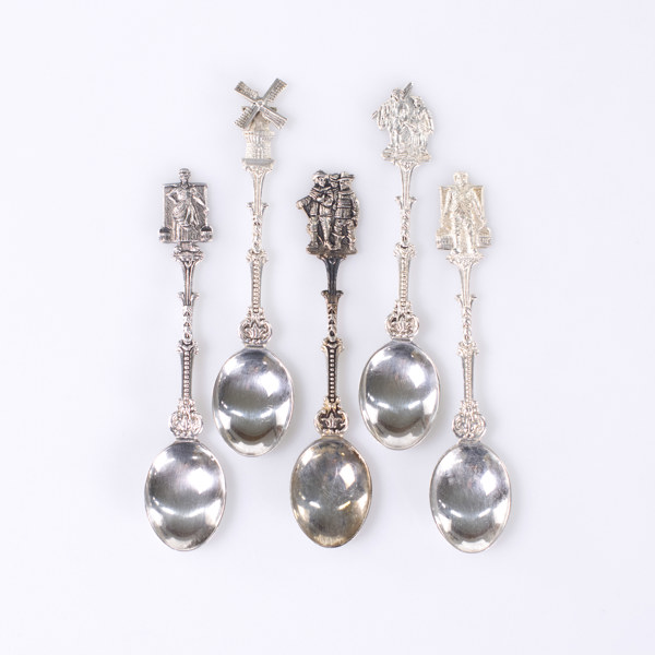Teskedar, 5 st, silver, vikt 85 gram