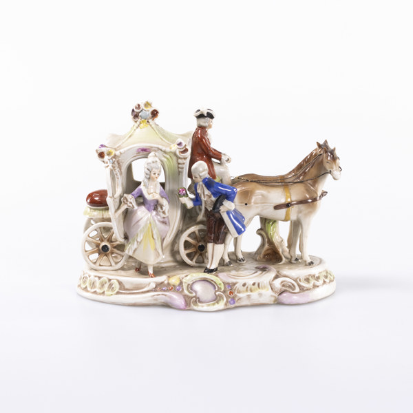 Figurgrupp, porslin, rokokostil, Gräfenthal, Tyskland