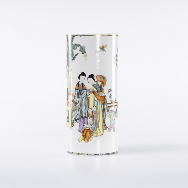 Penselvas, porslin, Kina, höjd 28 cm