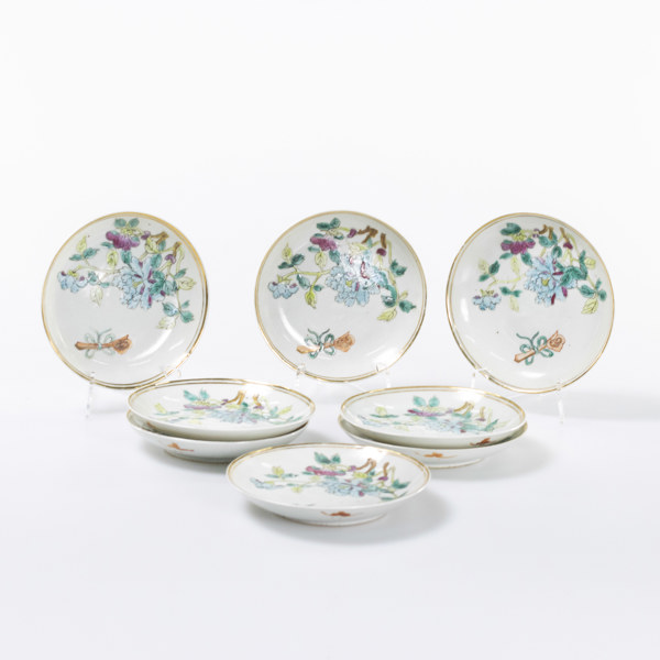 Mindre fat, 8 st, Kina, 1900-tal, Ø 13,5 cm