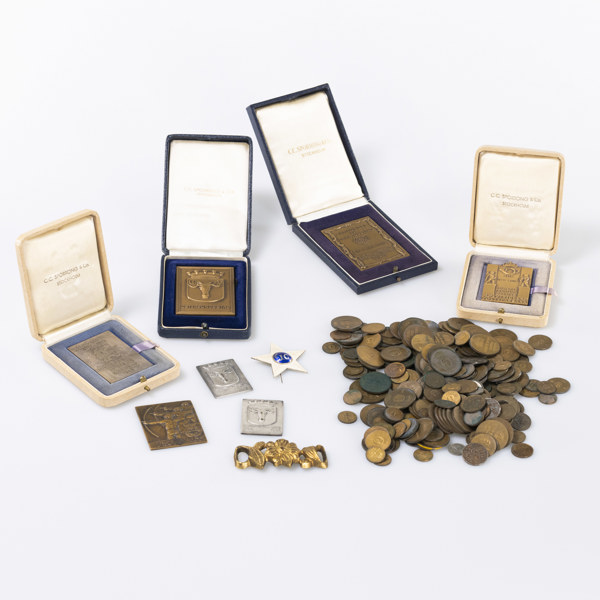 Medaljer, plaketter, mynt, ett parti