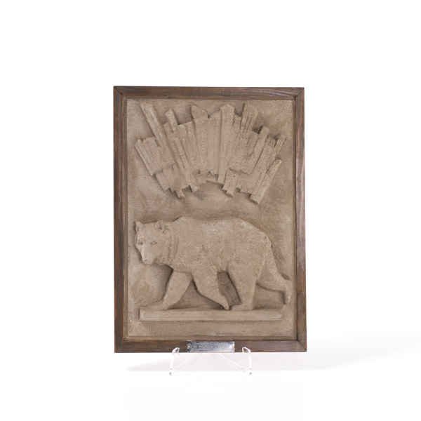 Emil Näsvall, väggrelief, lergods, signerad, 25x34 cm