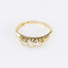 Ring, 18k guld, med 3 vita stenar, storlek 16,5, vikt 2,6 gram