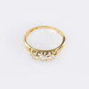 Ring, 18k guld, med 3 vita stenar, storlek 16,5, vikt 2,6 gram