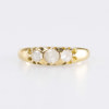 Ring, 18k guld, med 3 vita stenar, storlek 16,5, vikt 2,6 gram