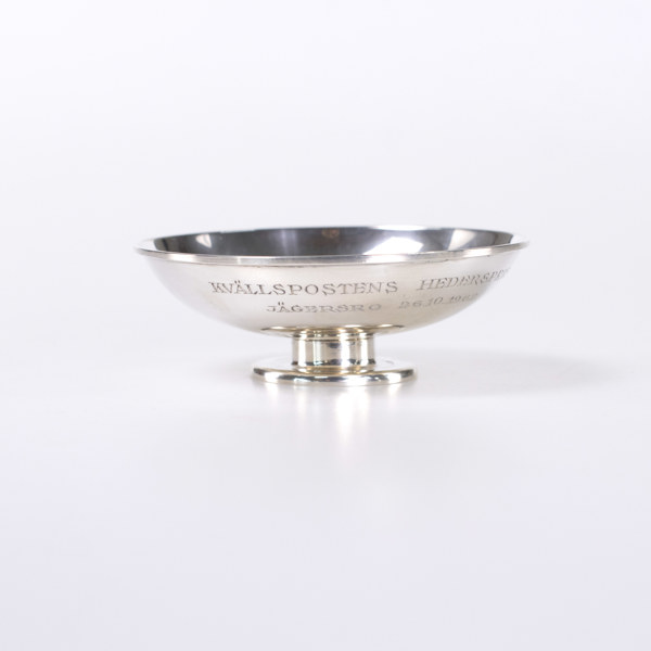 Skål på fot, silver, diameter 11,5 cm