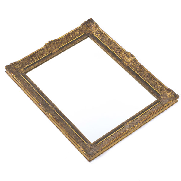 Spegel, förgylld ram, mått med ram ca 68 x 85 cm