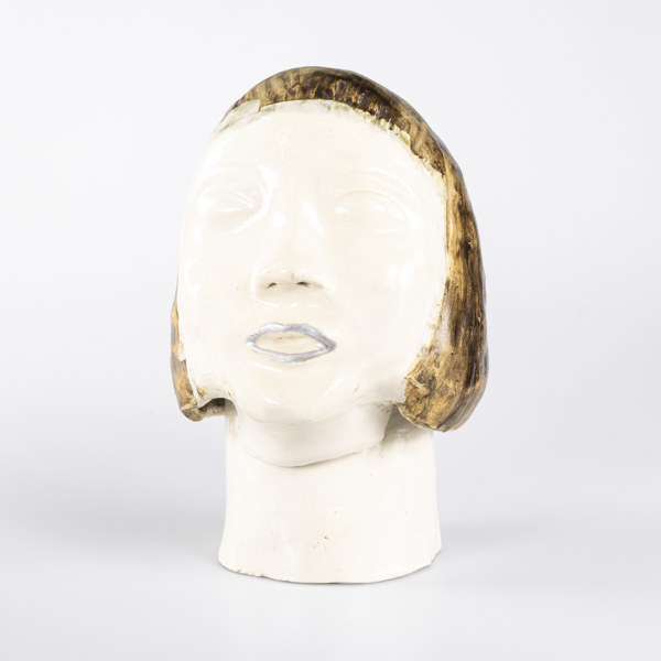 Oidentifierad konstnär, skulptur, glaserat lergods, signerad "Lotta -81", höjd 26 cm