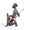 Figurin, terrakotta, afrikansk krigare, höjd höjd 27 cm