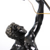 Skulptur, brons, bågskytt, höjd 32 cm