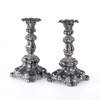 Ljusstakar, ett par, nysilver, rokokostil, höjd 23 cm