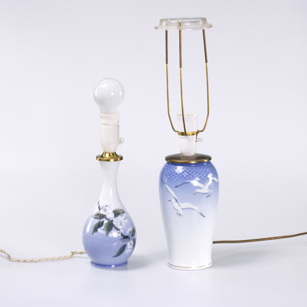 Bordslampor, 2 st, B&G, höjd 48 cm och mindre