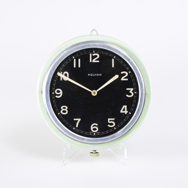 Väggur, plåt, Polhem, diameter 19 cm