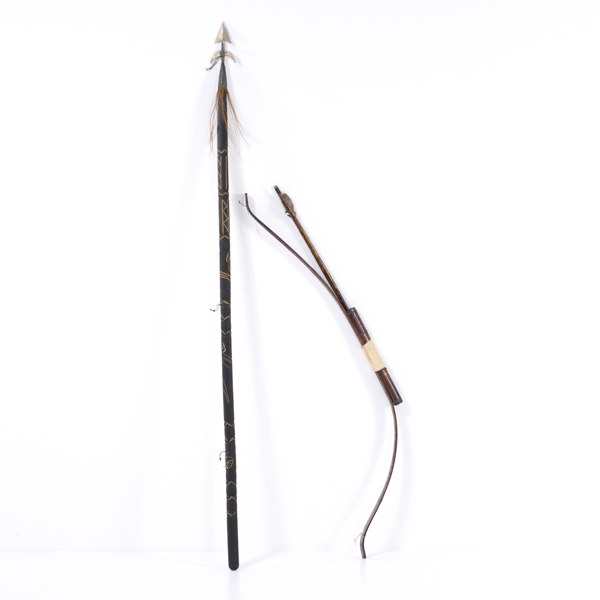 Afrikanskt spjut och pilbåge, längsta 150 cm