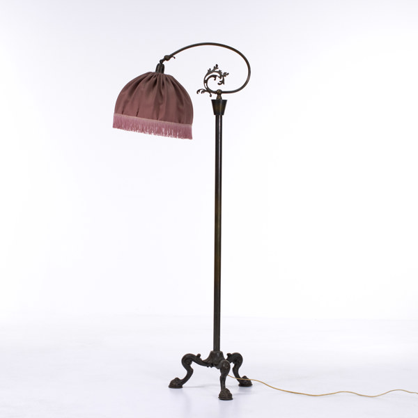 Golvlampa, metall, 1900-talets mitt, höjd 160 cm