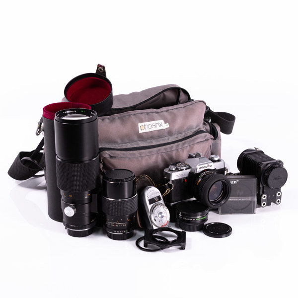 Systemkamera, Minolta, XG-1, 3 objektiv och tillbehör