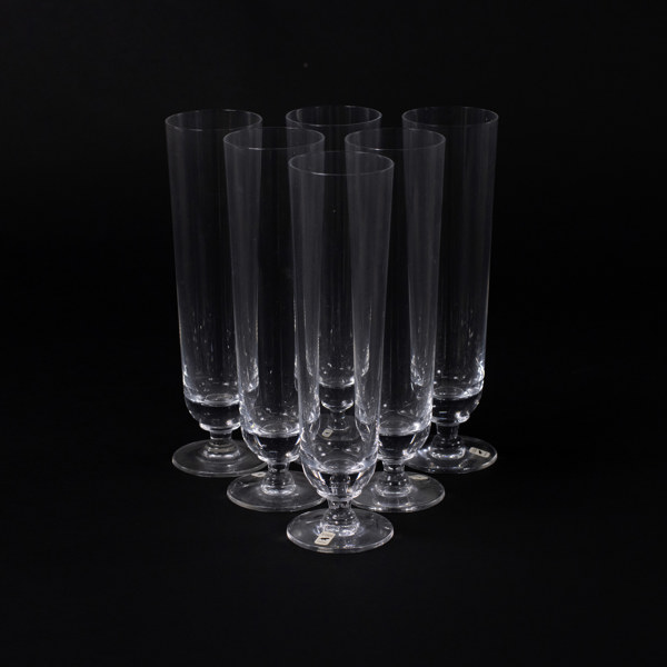 Ölglas, 6 st, Älghults glasbruk, höjd 24 cm