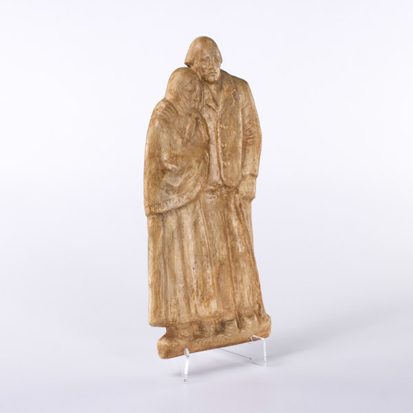 Holger Persson, väggrelief, gips, signerad, höjd 33 cm