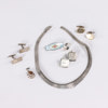 Smycken, silver, brosch, manschettknappar, m.m.
