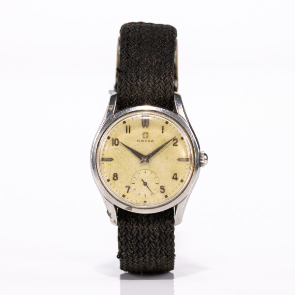 Omega, 35,5 mm, rostfritt stål, 50-tal