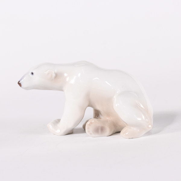 Figurin, isbjörn, 2217, B&G, längd 12 cm