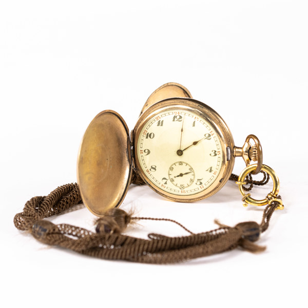 Savonett, Burlington Watch Co, 50 mm, rullat guld, tidigt 1900-tal