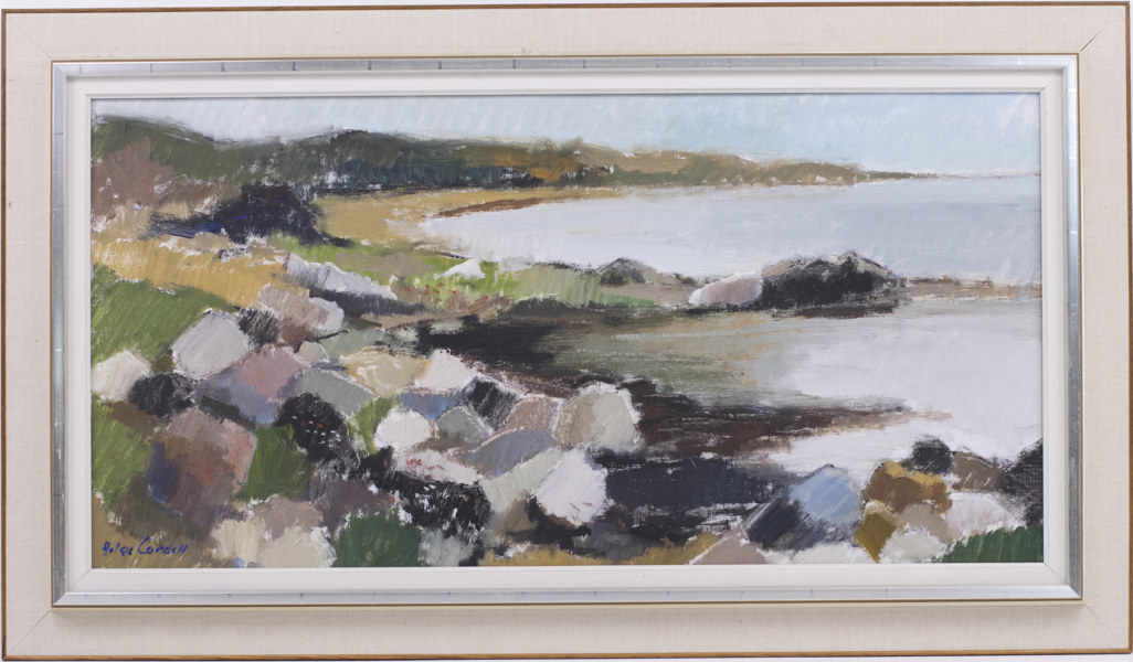 Helge Cardell, olja på duk, signerad, 118x68 cm