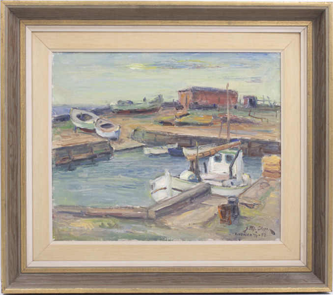 Gottfrid Olsson, olja på duk, signerad, 65x57 cm