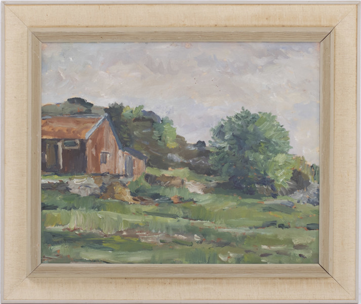 Gunnar Christenson, olja på pannå, signerad, 57x47 cm