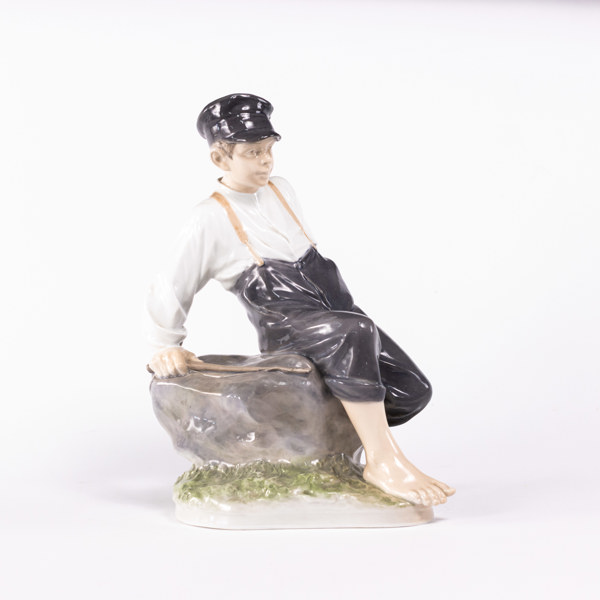 Figurin, "Vallpojke", 1659, Royal Copenhagen, höjd 30 cm