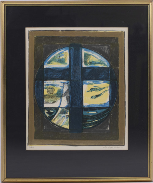 Max Gregor Carlsson, litografi, 36/300, signerad, 56x67 cm