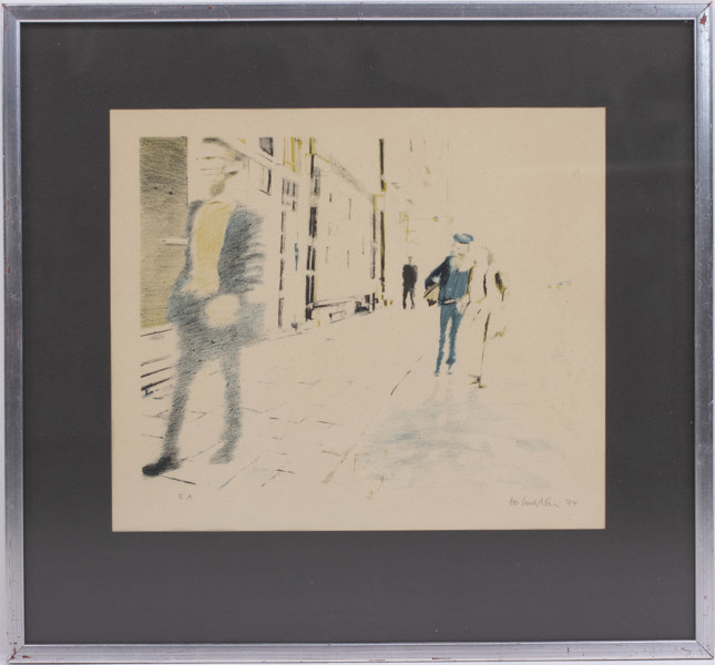 Bo Hultén, litografi, EA, signerad. 58x54 cm