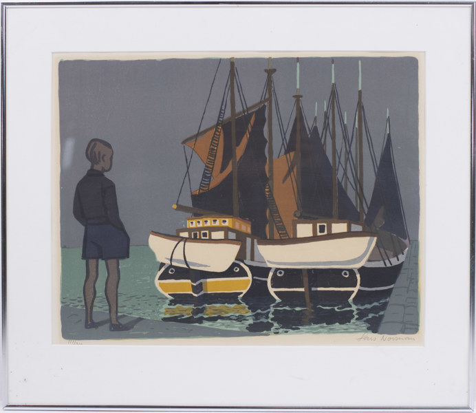 Lars Norrman, litografi, 111/310, signerad, 60x51 cm
