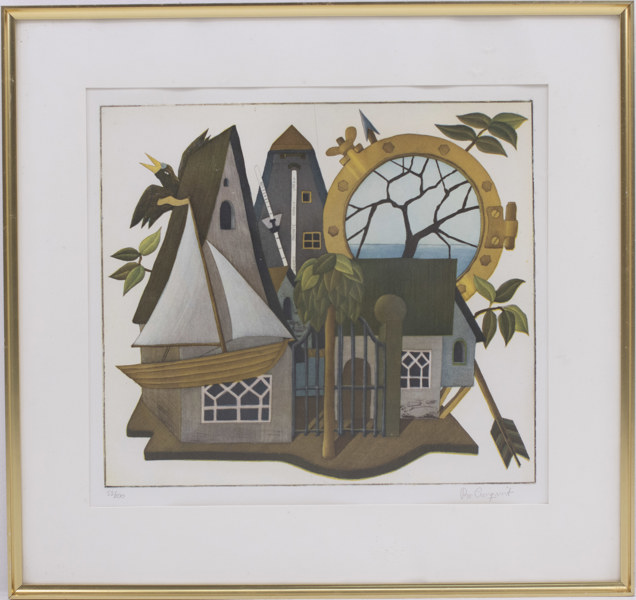 Bo Cronqvist, litografi, 52/100, signerad, 62x58 cm