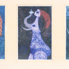 Max Walter Svanberg, triptyk, 3 st, 74x37 cm
