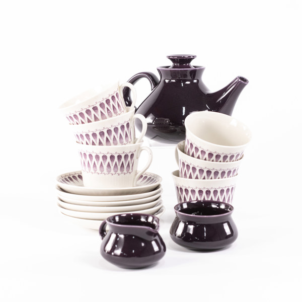 Arthur Percy, teservis, 15 delar, "Lillemor", Gefle