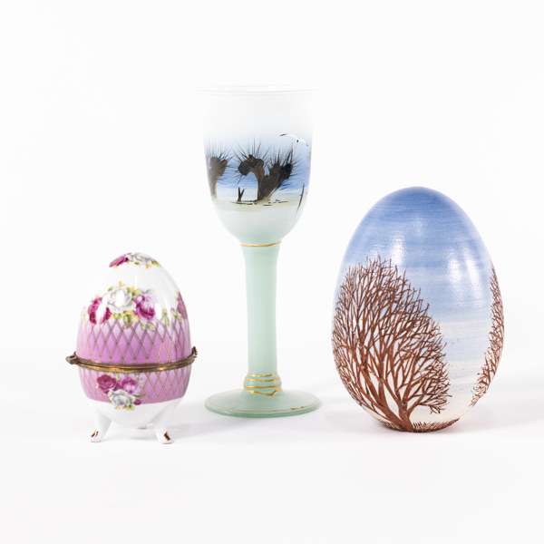 Diverse glas och keramik, 3 delar, bl a Per Liljegren