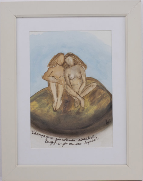 Görel Collin, akvarell, signerad, 36x46 cm