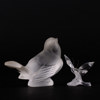 Glasfiguriner, 2 st, Lalique, Swarowski, höjd 9,5 cm