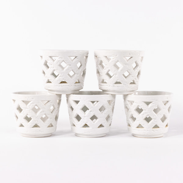 Gunnar Nylund, ytterfoder, 5 st, Rörstrand, höjd 13 cm