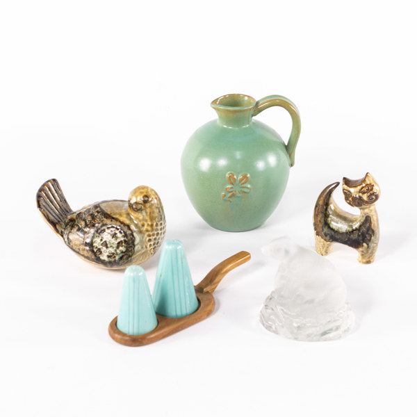 Figuriner, m.m, 5 delar, bl a Bo Fajans, högsta 17 cm