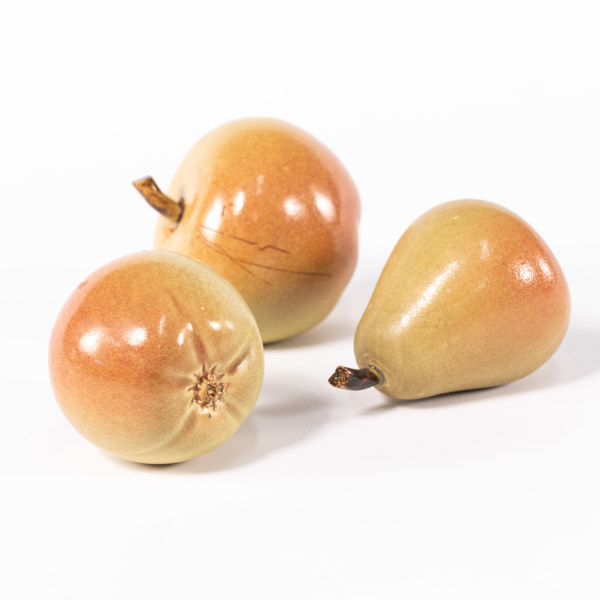 Frukter, 3 st, stengods, högsta 8 cm