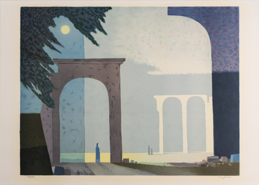 Sven Jonson, litografi, signerad, numrerad 157/390, 81 x 85 cm