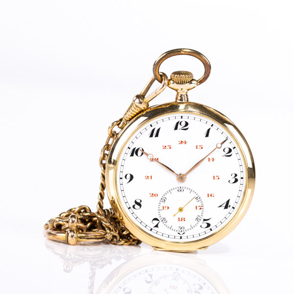 Fickur, 52 mm, 14k guld, tidigt 1900-tal