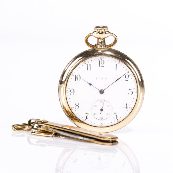 Elgin, 50,5 mm, guldbelagd, 1910, USA