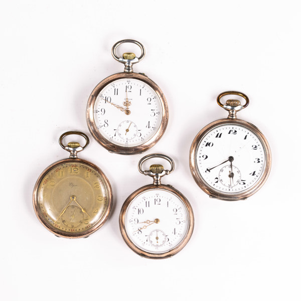 Fickur, 4 st, bl a Axiom, silverboetter, största 50 mm