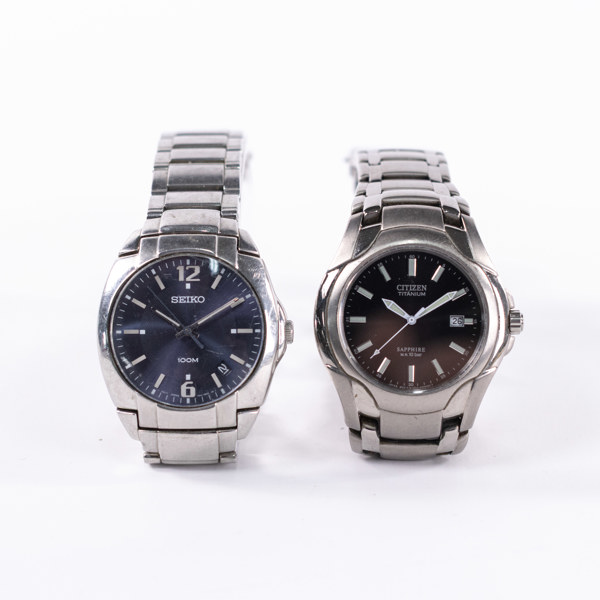Herrarmbandsur, 2 st, Seiko, Citizen, 40 mm och mindre