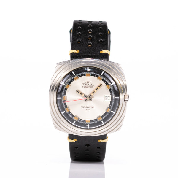 Tell Fleurier, 40 mm, rostfritt stål, 70-tal